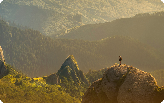 Strategic mountain landscape